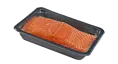Med TraySkin® tilbyder Nemco en attraktiv emballageløsning til dine fødevarer, som f.eks. laks og andet fisk. En højtransparent skinfolie lægger sig over produktet og forhindrer 'drip-loss'. Produktet holdes derved på plads, og giver produktet en enestående præsentation
