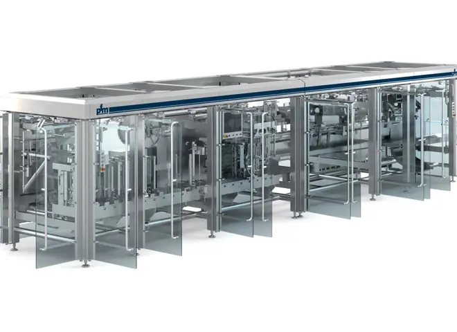 PFM D-series flowpack maskine med alle sektioner åbne