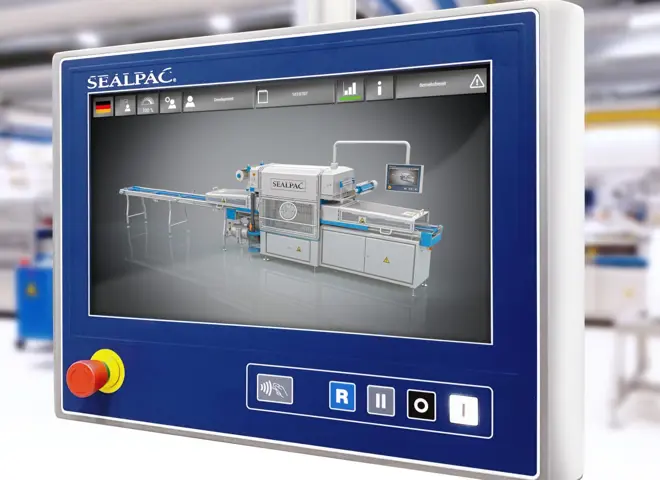 Traysealer/topforsegler til præfabrikerede bakker | Traysealer til fødevarer fra SEALPAC - Amax-serien - Monitor with navCom interface | Nemco